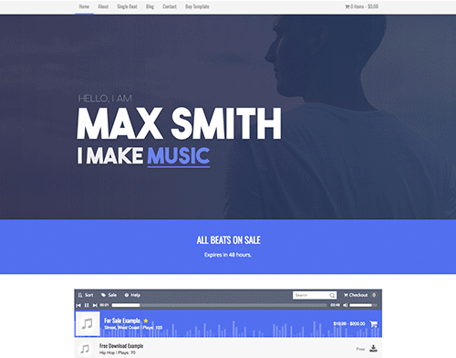 Music Maker Homepage Template
