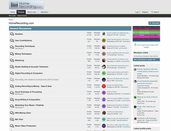 Home Recording Forum | Best message Boards