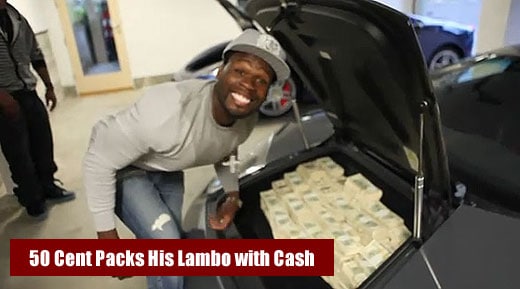 50 Cent counts 2 million Dollars CASH 