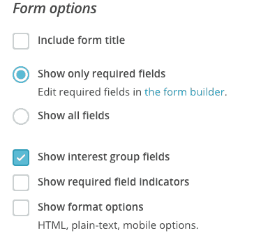 MailChimp Signup Forms
