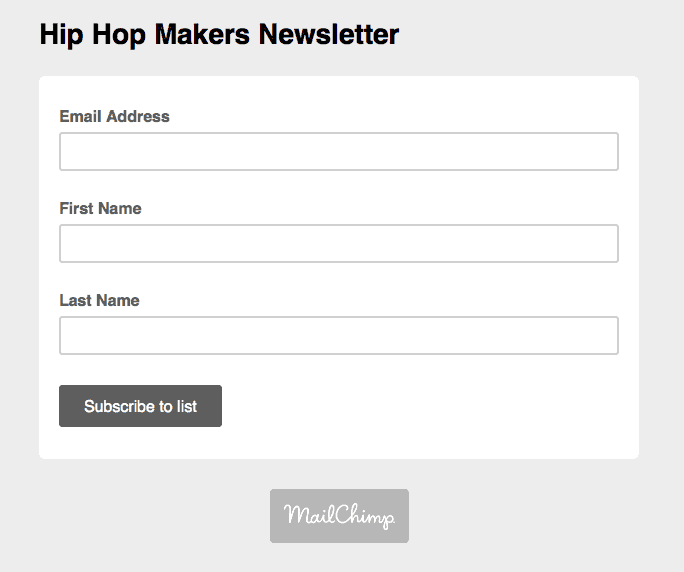 mailchimp form - How to Offer a Free Beat to Email Subscribers
