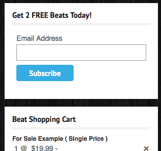 Music Maker Theme Email Box