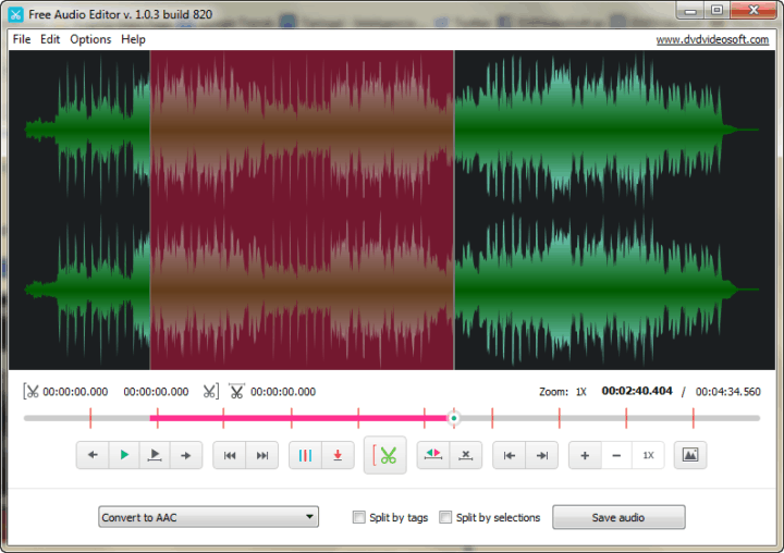 DVDVideoSoft Free Audio Editor