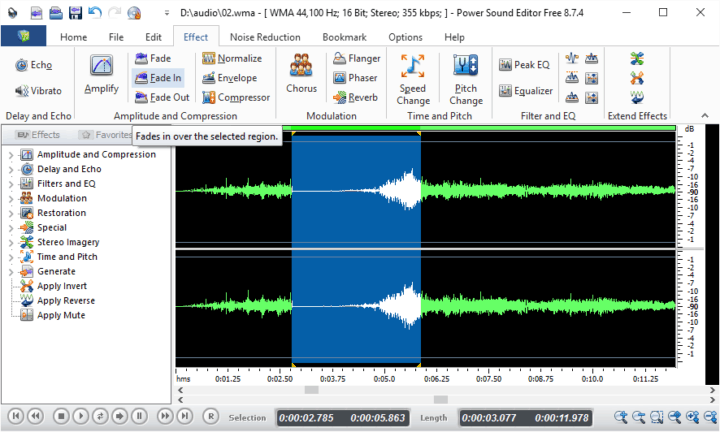 Power Sound Editor Free 