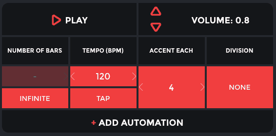 online metronome with subdivision