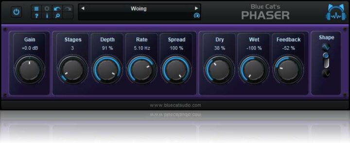 Blue Cats Phaser VST Plugin Blue Cat's Phaser VST Plugin