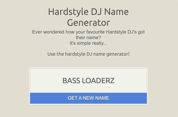 Hardstyle DJ Name Generator