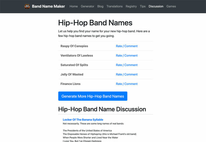 Hip-Hop Band Names