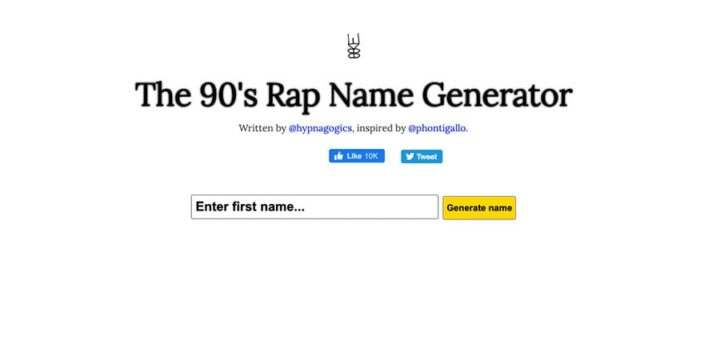 The 90's Rap Name Generator