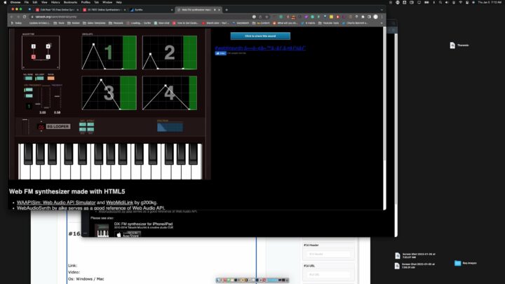 Web FM Synthesizer 