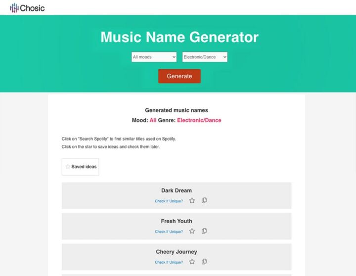 Music Album Name Generator