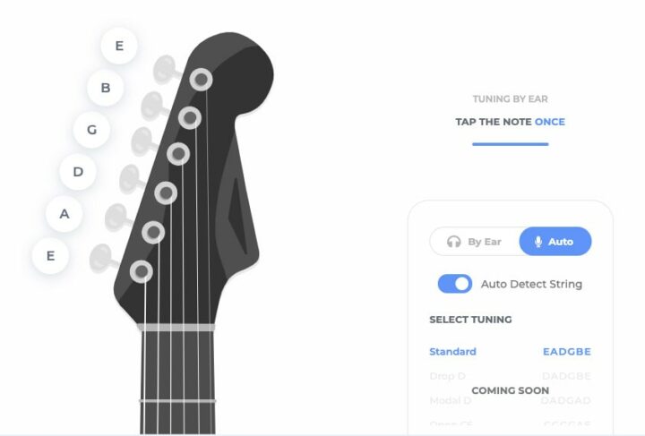 acoustic guitar tuner online free with mic