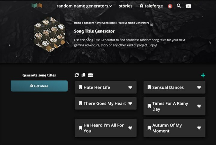  Story Shack Song Title Generator