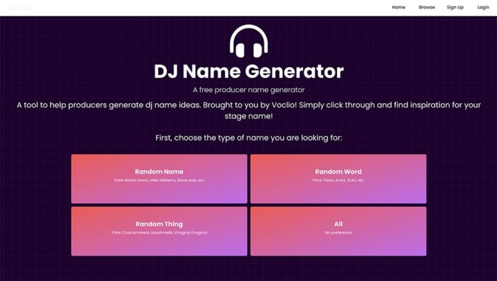 Voclio - DJ Name Generator