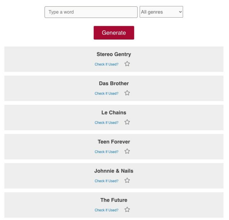 30 FREE Band Name Generators For Band Name Ideas