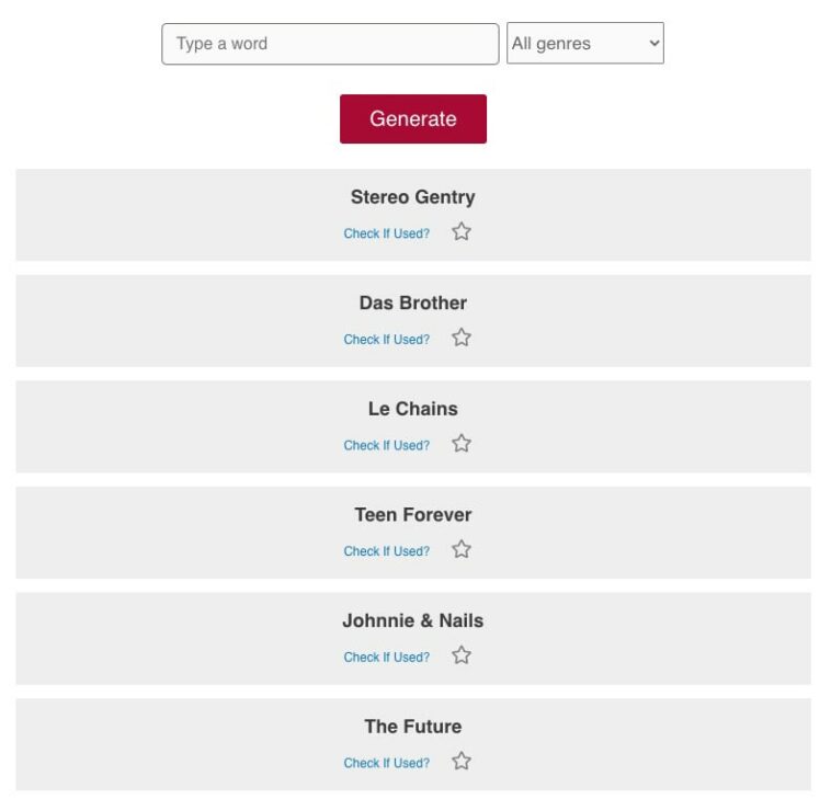 30 FREE Band Name Generators For Band Name Ideas