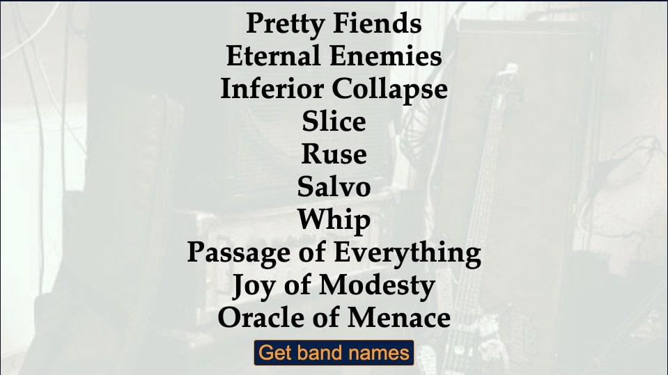 30 FREE Band Name Generators For Band Name Ideas