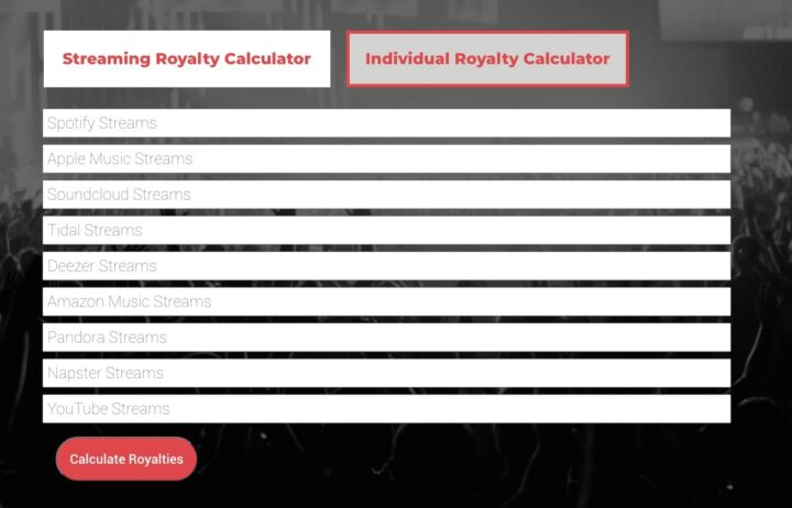 Fignotes Streaming Royalty Calculator