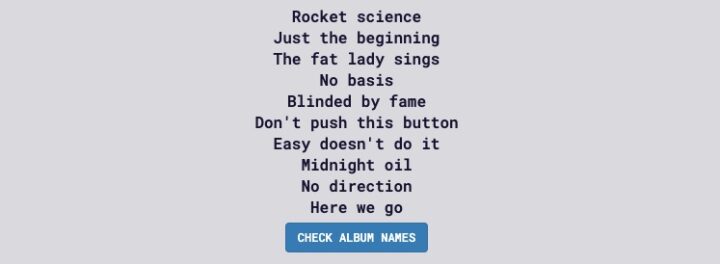 GogoText Album Names Generator