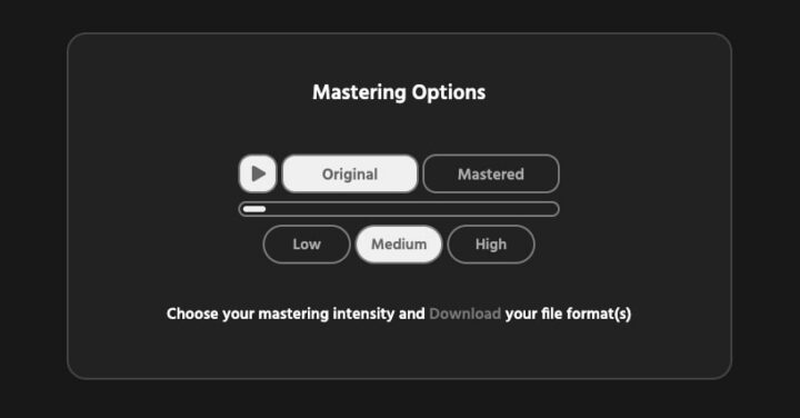Major Decibel Online Mastering Software