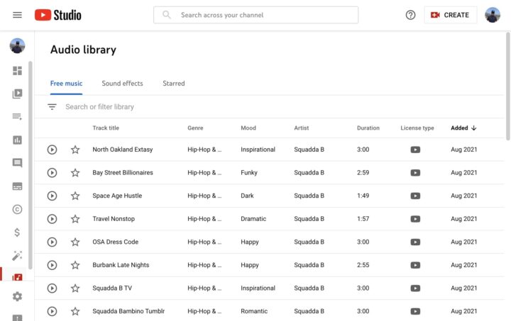 YouTube Audio Library