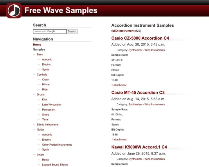 Free Wave Samples