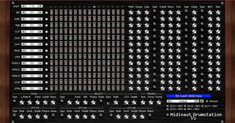 Midinaut Drum Station VST Plugin by Midinaut