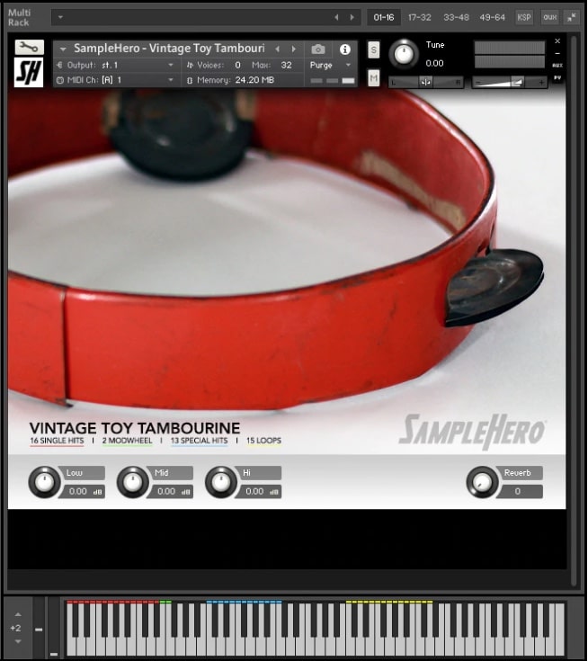 Vintage Toy Tambourine Virtual Instrument by SampleHero