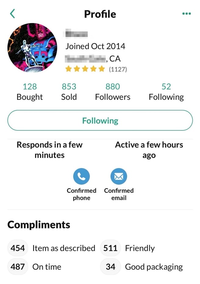 OfferUp User Profile