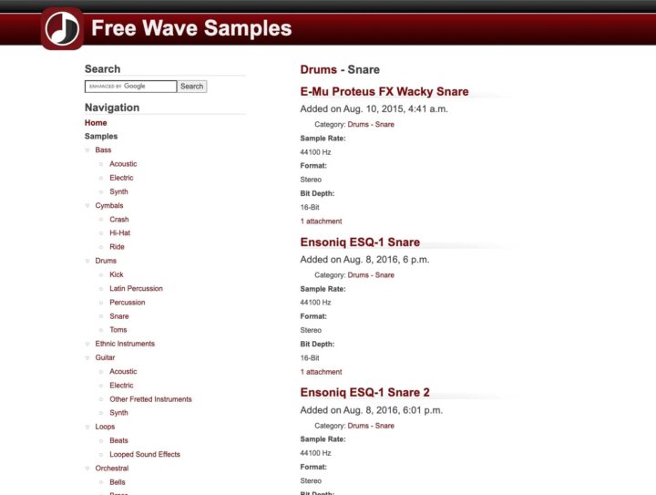 Free Wave Samples