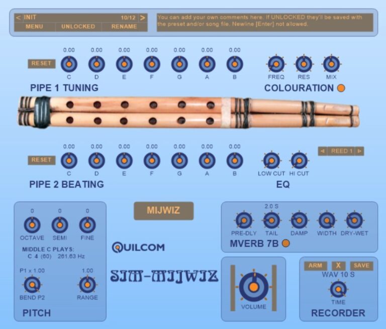 SIM-MIJWIZ VST Plugin by Quilcom