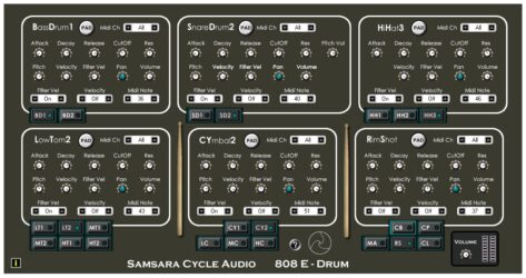 808 E DRUM VST Plugin By Samsara Cycle Audio