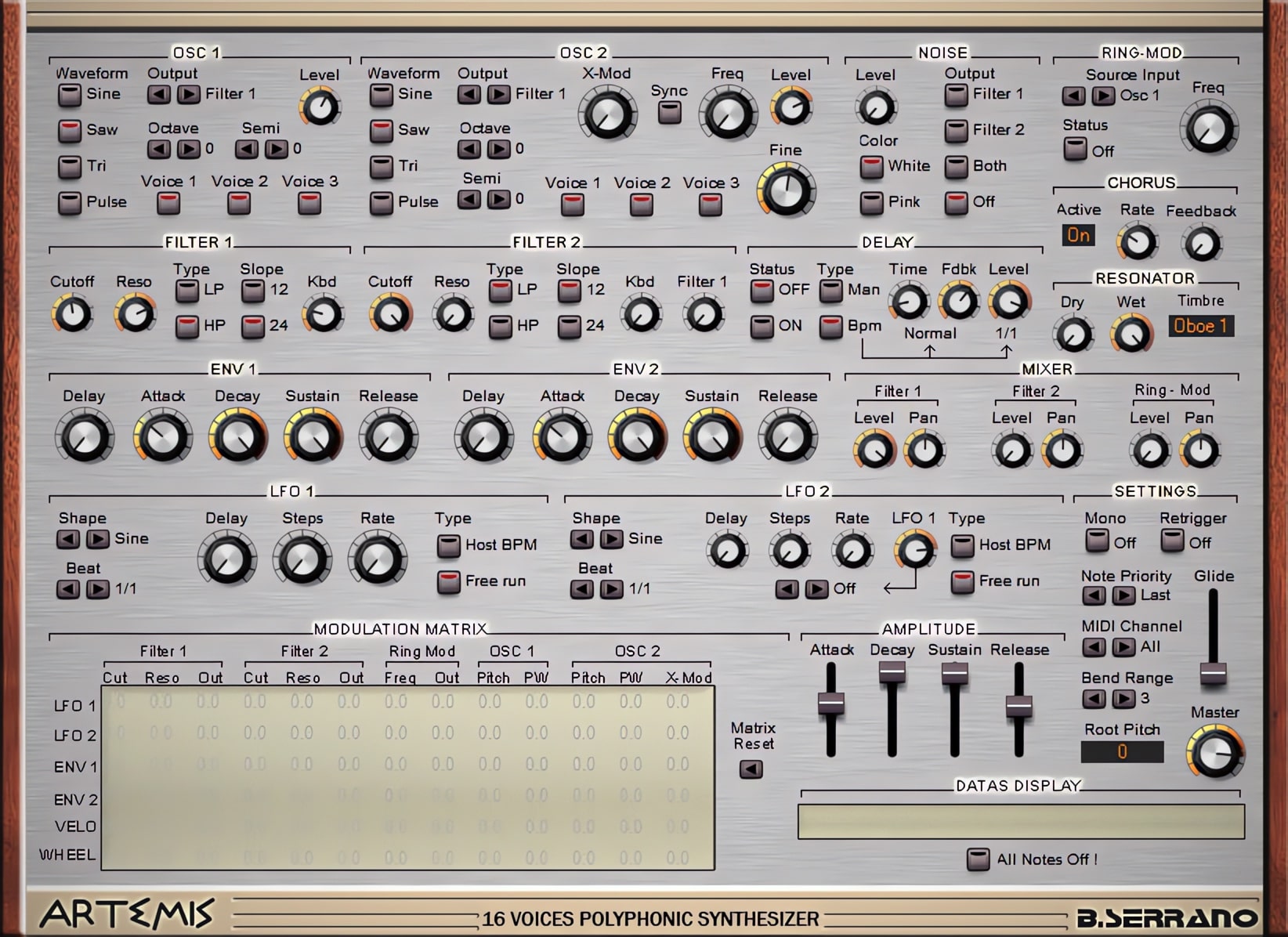 Artemis VST Plugin By B Serrano