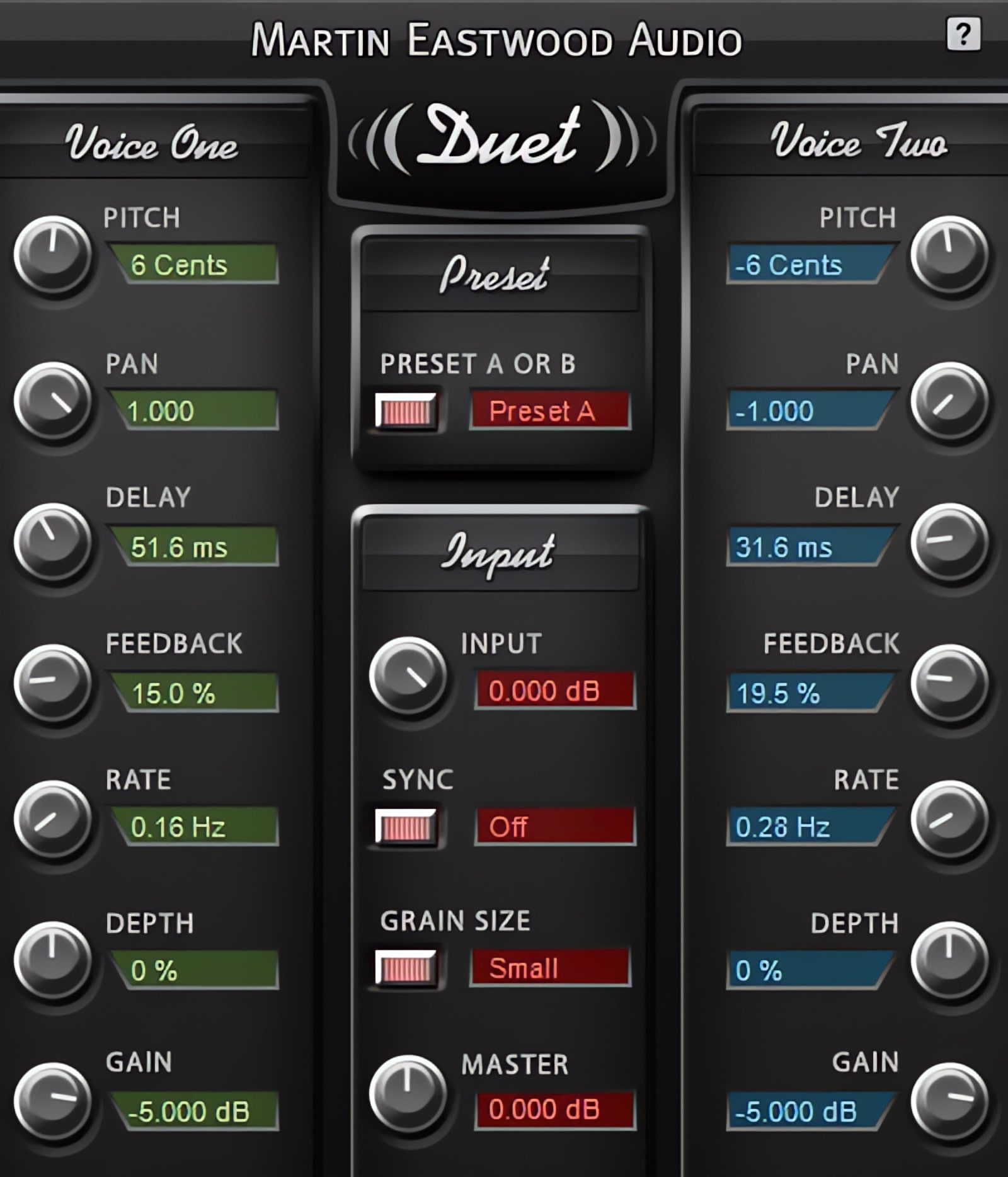 Duet VST Plugin By Martin Eastwood