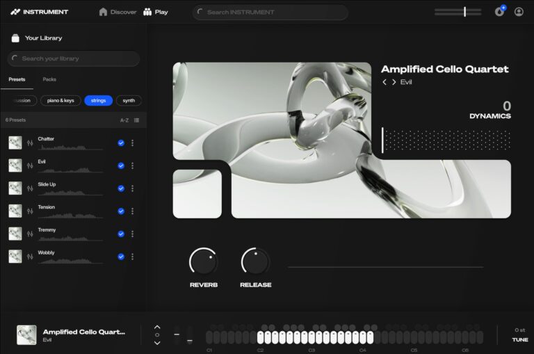 Amplified Cello Quartet VST Plugin by Spitfire Audio